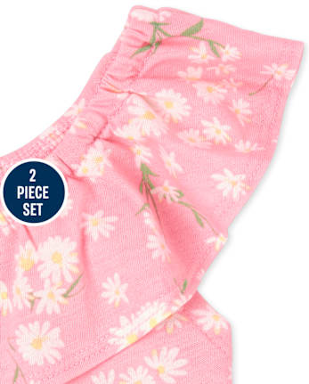 Toddler Girls Floral Ruffle 2-Piece Set