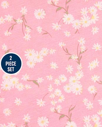 Toddler Girls Floral Ruffle 2-Piece Set