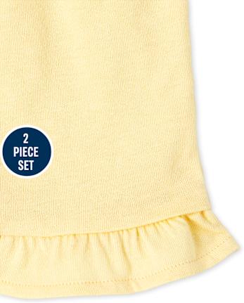 Toddler Girls Striped Ruffle 2-Piece Set