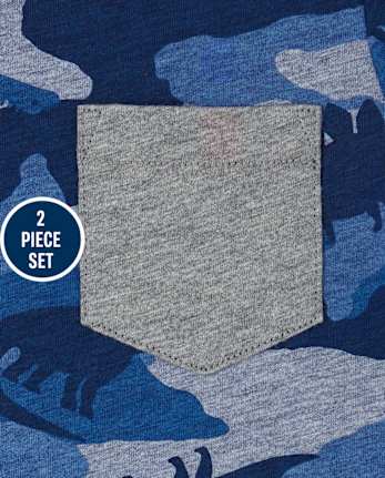 Ensemble de tenue Dino Camo pour bébé et tout-petit garçon