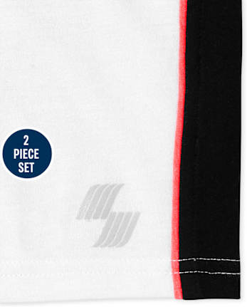 Conjunto de 2 piezas con estampado gráfico para bebés y niños pequeños