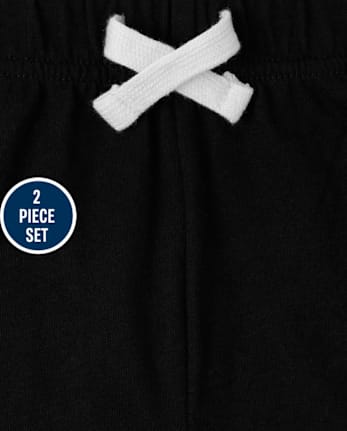 Conjunto de 2 piezas con estampado gráfico para bebés y niños pequeños