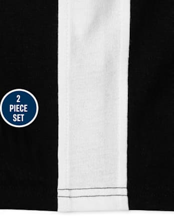 Conjunto de 2 piezas con estampado gráfico para bebés y niños pequeños