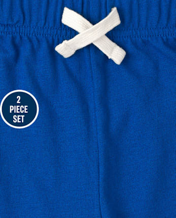 Conjunto de 2 piezas con estampado gráfico para bebés y niños pequeños