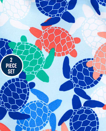 Traje de baño de tortuga para bebés y niños pequeños