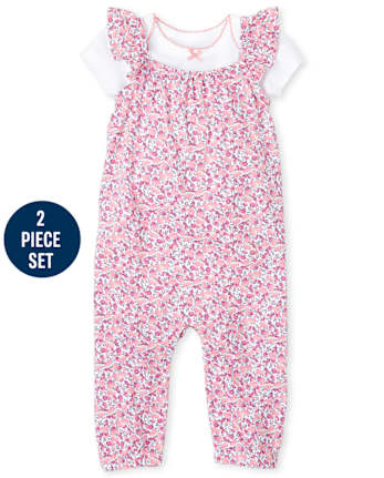 Baby Girls Floral 2-Piece Playwear Set
