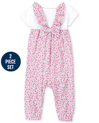 Baby Girls Floral 2-Piece Playwear Set