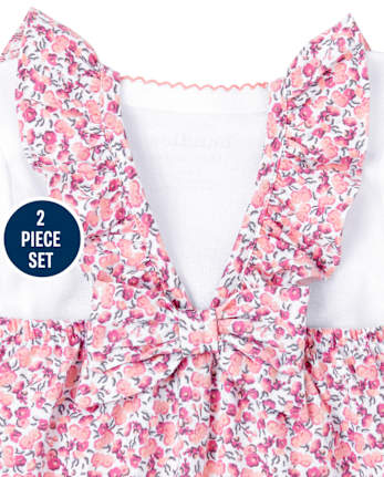 Baby Girls Floral 2-Piece Playwear Set