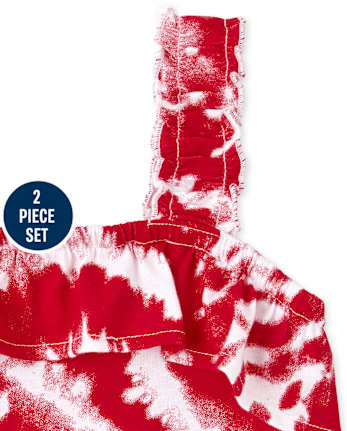 Ensemble 2 pièces tie-dye pour fille, fête du Canada