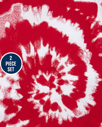 Ensemble 2 pièces tie-dye pour fille, fête du Canada