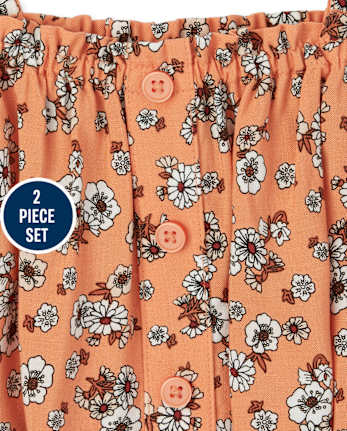 Girls Floral 2-Piece Set