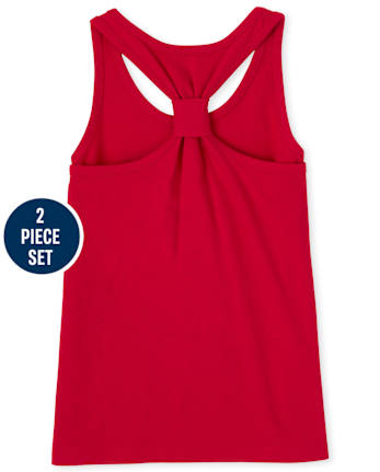 Conjunto de 2 piezas americana con corazón y estrellas para niñas