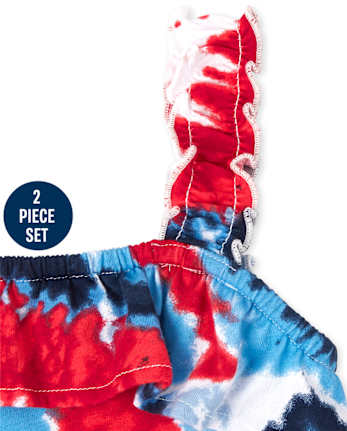 Conjunto de 2 piezas Americana Tie Dye para niñas