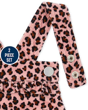 Toddler Girls Leopard Skirtall 2-Piece Set