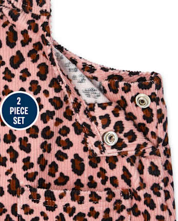 Toddler Girls Leopard Skirtall 2-Piece Set