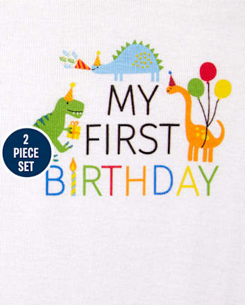 Conjunto de 2 piezas de cumpleaños para bebés y niños