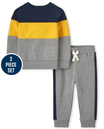 Toddler Boys Colorblock 2-Piece Set