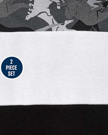 Ensemble 2 pièces camouflage color block pour tout-petit garçon