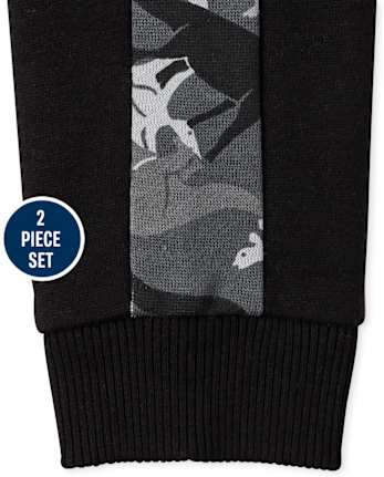 Ensemble 2 pièces camouflage color block pour tout-petit garçon