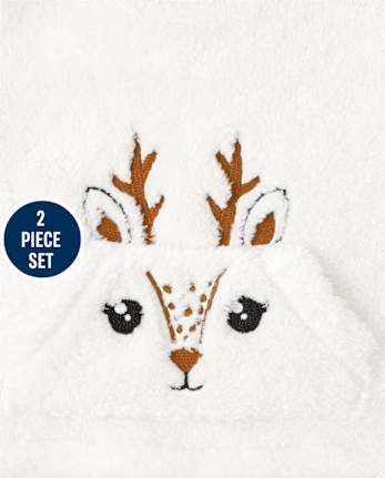 Toddler Girls Reindeer Sherpa 2-Piece Set