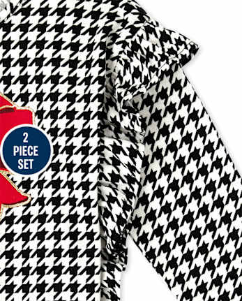 Toddler Girls Bow Ruffle 2-Piece Set