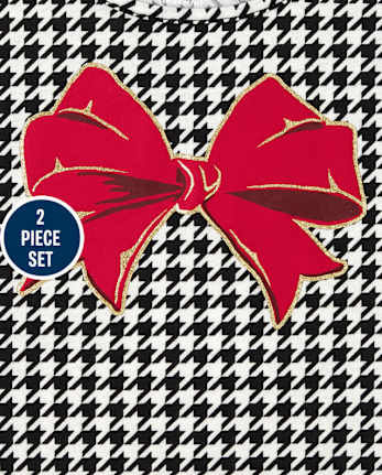 Toddler Girls Bow Ruffle 2-Piece Set