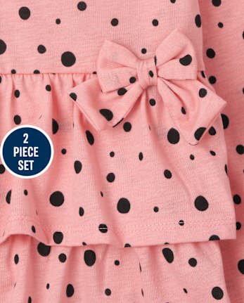 Toddler Girls Bow 2-Piece Set