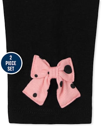 Toddler Girls Bow 2-Piece Set