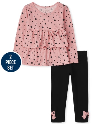 Toddler Girls Bow 2-Piece Set