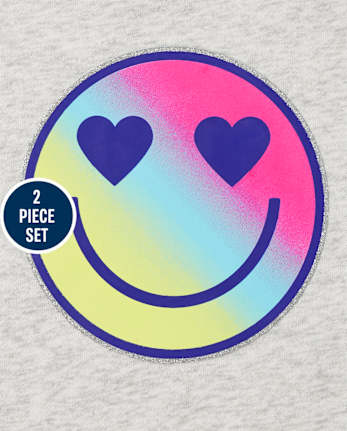 Toddler Girls Rainbow Smile 2-Piece Set