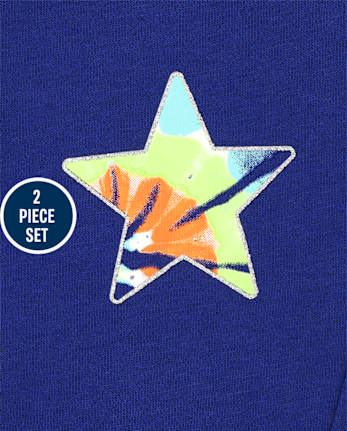 Toddler Girls Tie Dye Star 2-Piece Set