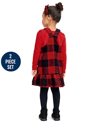 Ensemble 2 pièces jupe à carreaux Buffalo pour petites filles