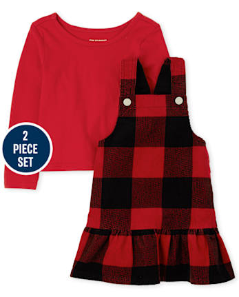 Ensemble 2 pièces jupe à carreaux Buffalo pour petites filles