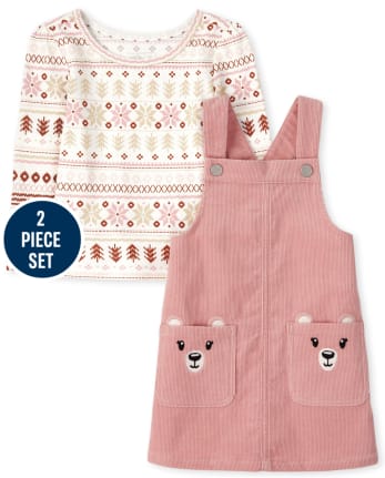 Toddler Girls Polar Bear Skirtall 2-Piece Set
