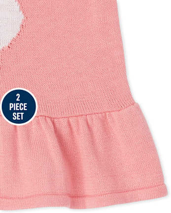 Conjunto de 2 piezas de gato navideño para niñas pequeñas
