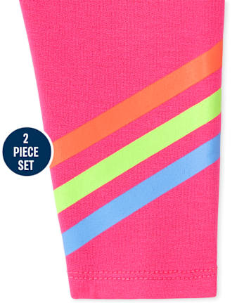 Conjunto de 2 piezas Rainbow Star para niñas pequeñas