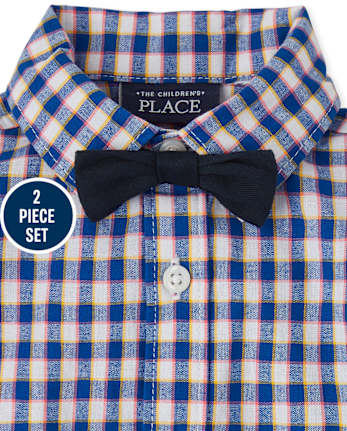 Baby Boys Gingham Poplin 2-Piece Set