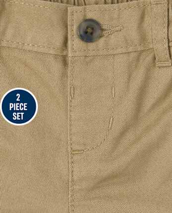 Baby Boys Gingham Poplin 2-Piece Set