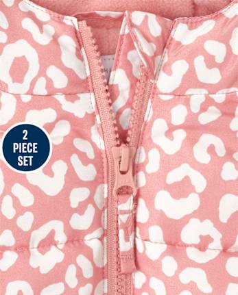 Toddler Girls Leopard 2-Piece Snow Set
