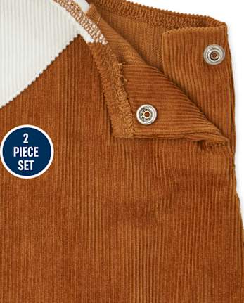 Conjunto de 2 piezas con falda de venado para niñas pequeñas