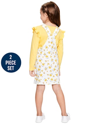 Toddler Girls Floral Skirtall 2-Piece Set