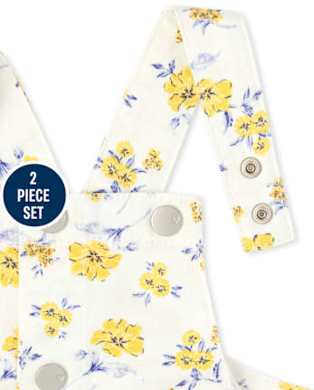 Toddler Girls Floral Skirtall 2-Piece Set
