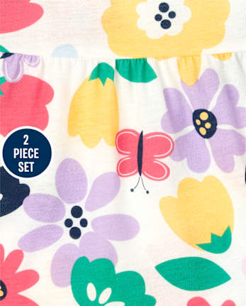 Toddler Girls Floral Empire 2-Piece Set