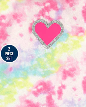 Toddler Girls Active Tie Dye Peplum 2-Piece Set