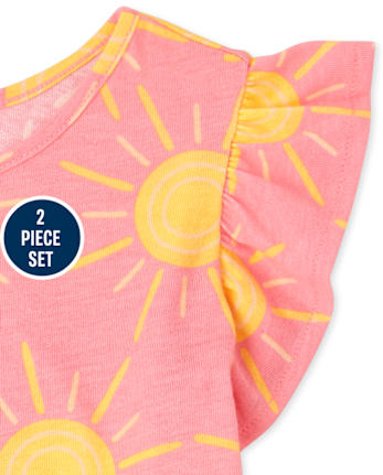 Toddler Girls Sun Ruffle 2-Piece Set