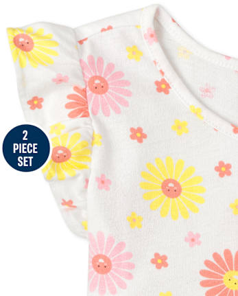 Toddler Girls Floral Empire 2-Piece Set