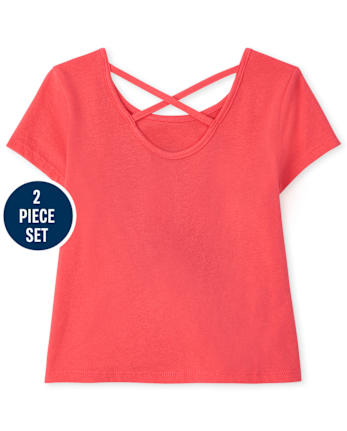 Ensemble 2 pièces crème glacée arc-en-ciel pour petites filles