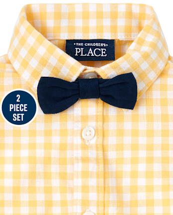Baby Boys Plaid Poplin Outfit Set