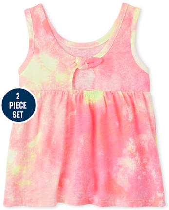 Ensemble 2 pièces nuisette tie-dye pour petites filles