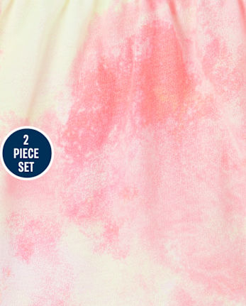 Ensemble 2 pièces nuisette tie-dye pour petites filles